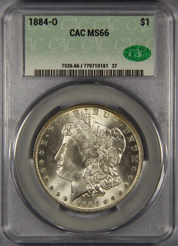 1884-O Morgan Silver Dollar CAC MS66 CACG $1