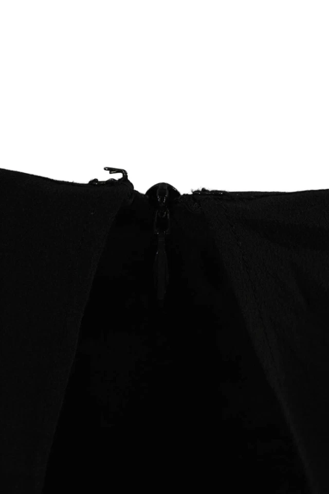 Mono Theory, Mujer, Negro Seda Cuello Cuadrado Sin Mangas Talla 8 Foto 4 de 4