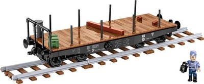 COBI Trains WWII Schwerer Plattformwagen Type Ssys Locomotive Block Set # 6284