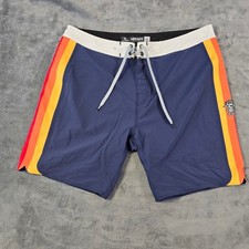 Rip Curl Mirage Ultimate Stretch Boardshorts Men's 38 Navy Blue Stripe Beach
