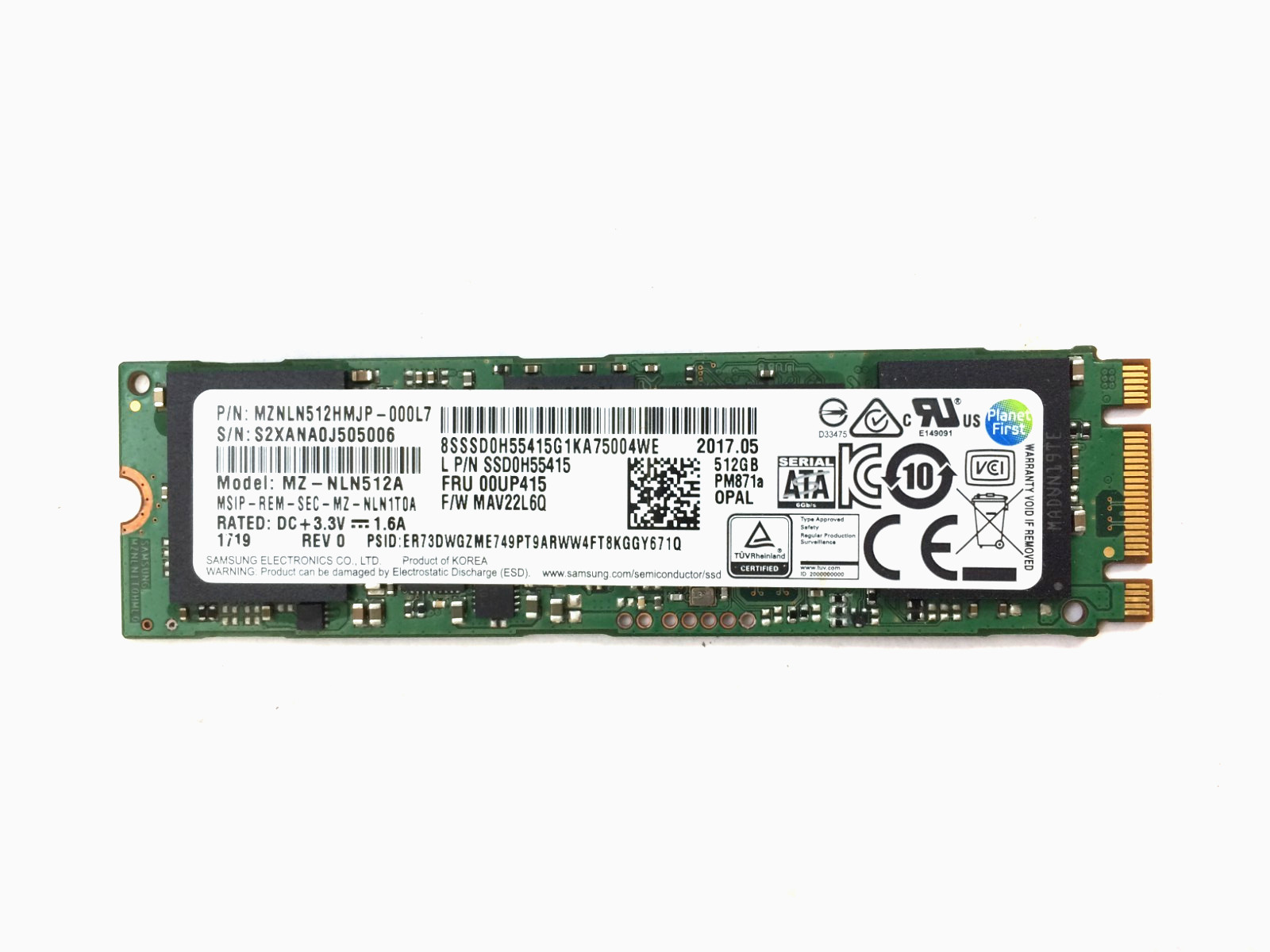 M.2 SATA SSD 2280 128GB 256GB 512GB major brands | Very Good health