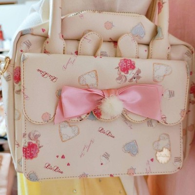 ☆LIZ LISAリズリサ☆超レアノベルティ花柄クッション×2＆ハートクッション Liz Lisa Heart Print Shoulder Bag Cream Pink Ruffle Fur Pompon