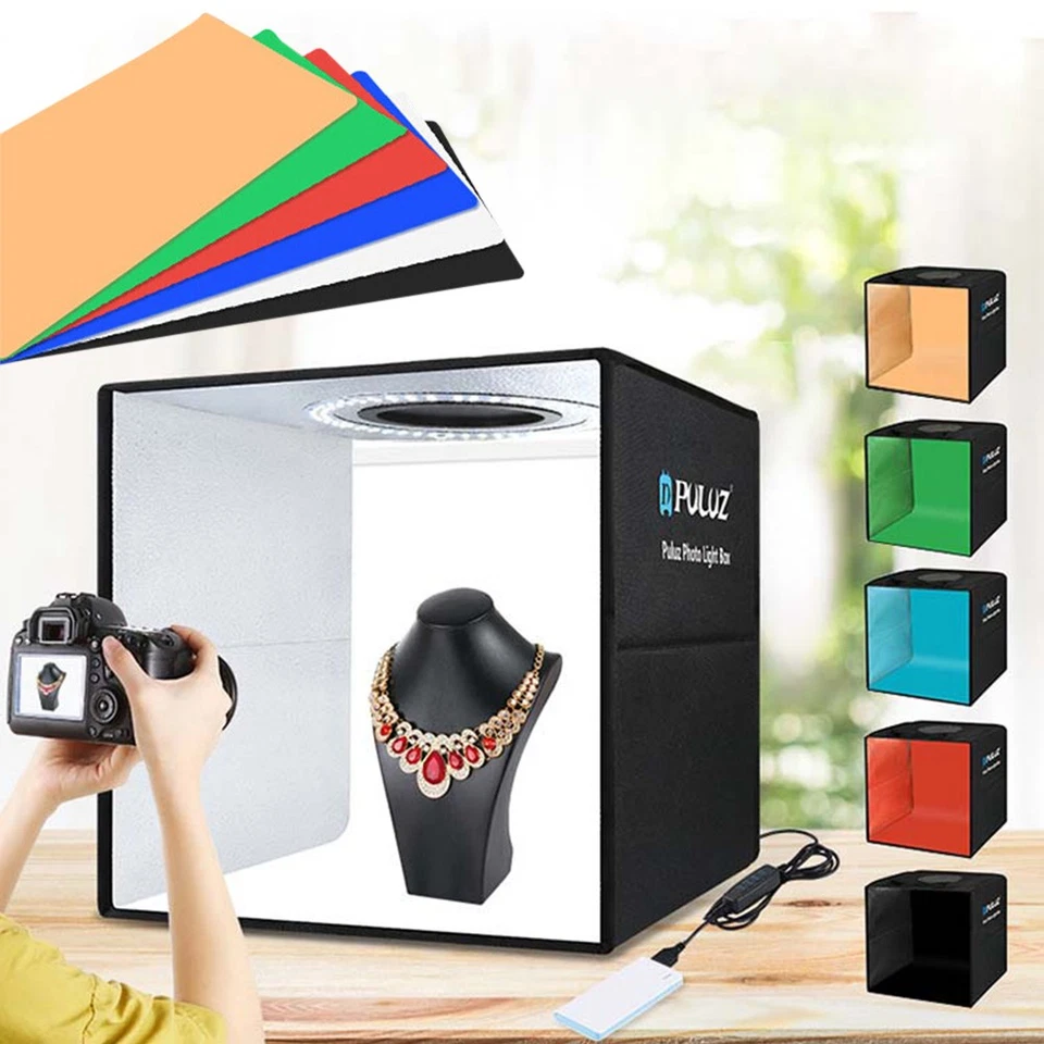 20cm/40cm Large Portable LED Photo Light Box Shooting Tent Studio Photography - Image 2 of 4