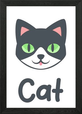 Katze gerahmtes Wandbild Poster Leinwanddruck Bild