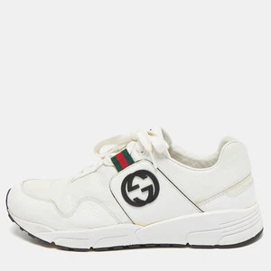 Baskets à lacets Gucci en cuir blanc à emboîtement G pointure 41