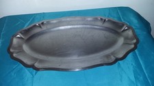 ANCIEN PLAT OVALE EN INOX 45 CM X 26 CM ART DE LA TABLE CUISINE