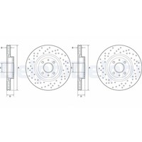 2X Delphi Bremsscheiben 284Mm BelÜFtet Gelocht Vorne Passend FüR Abarth 500