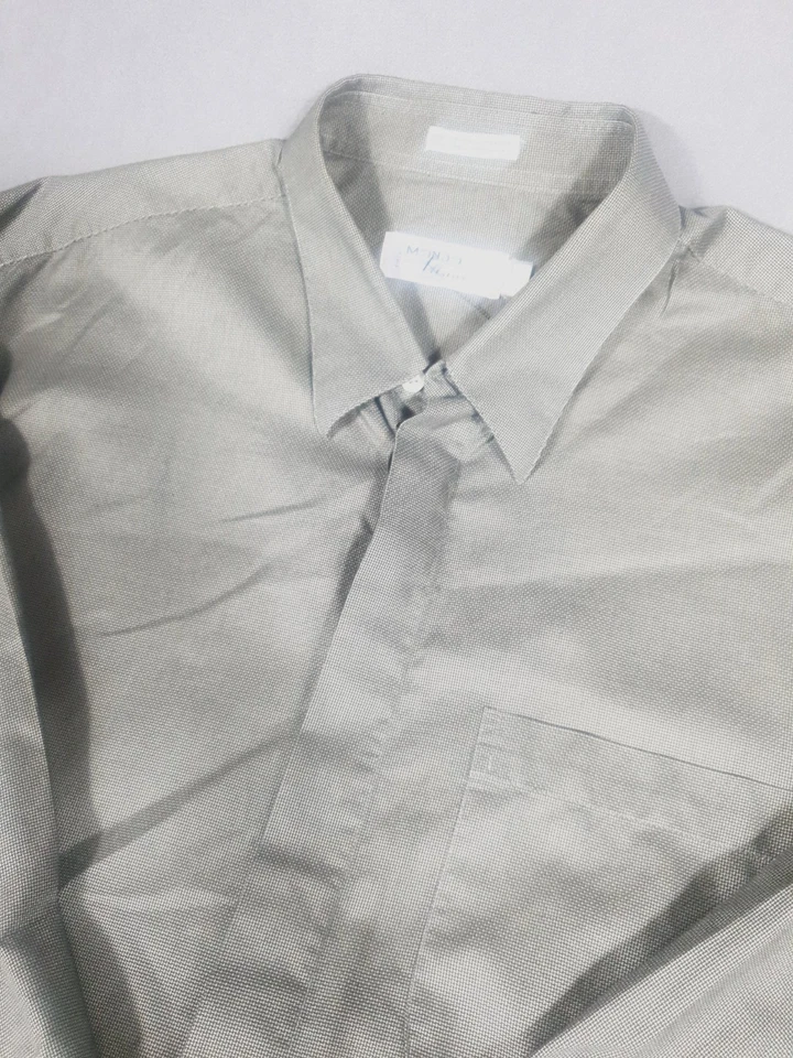 Camisa Mondo Di Marco Para Hombre 17.5 44 Verde Caqui 2XL De Colección Italia Años 80 90 Diseñador Foto 2 de 4