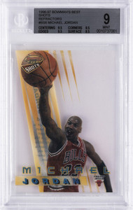 Michael Jordan 1996 Bowman's Best #BS6 Shots - Refractor Michael Jordan 1996 Bowman's Best #BS6 Shots - Refractor