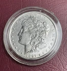 1897 Morgan Silver Dollar, Very Fine Shape!! Nice Sealed Container, 129 Years !