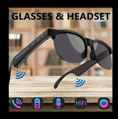 Smart Glasses with Wireless HIFI Headphones, Dual Speaker, Touch Control,...