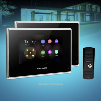 HOMSECUR 7'' HD Video Türklingel Gegensprechanlage Deutsches Menü Touchscreen