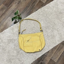 The Sak Yellow 100% Leather Shoulder Bag Purse