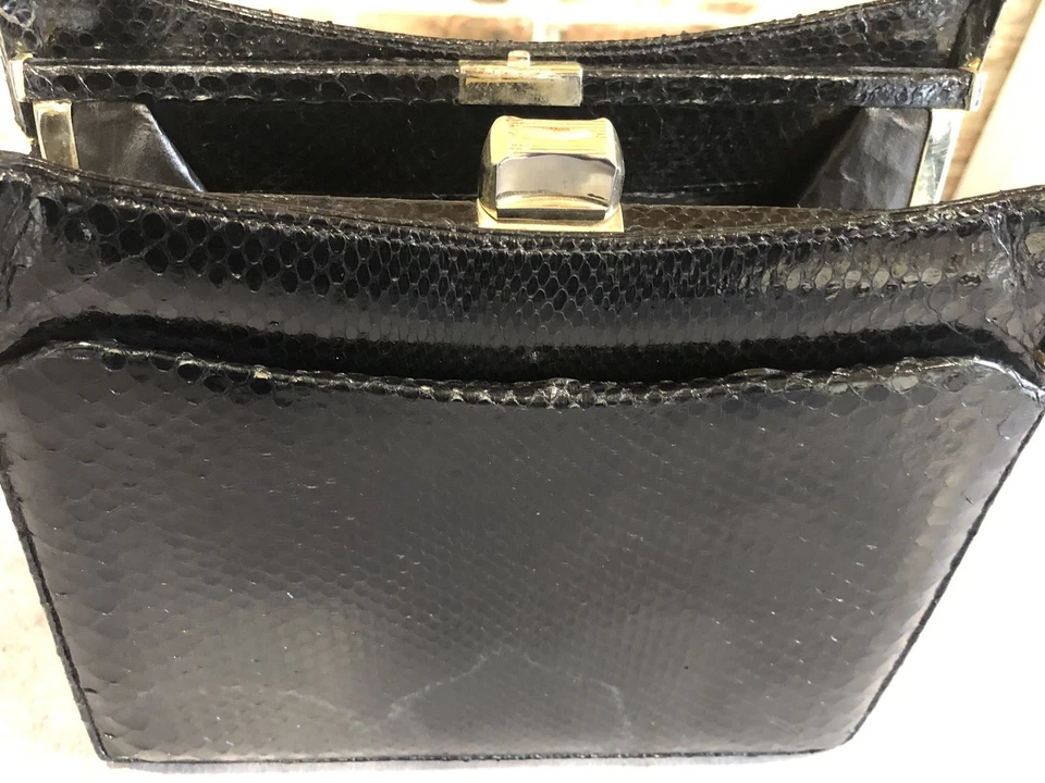 Vintage. Très joli Sac à main en serpent véritable. Années 60.´s. - Photo 4/4