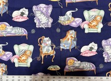 VINTAGE Sofa Cats (Timeless Treasures) - 2 YDS 14” x 44”