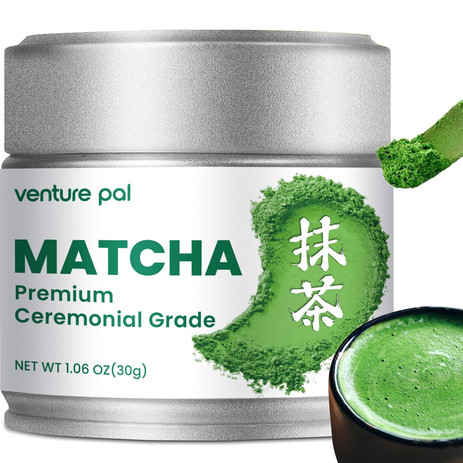 Venture Pal Superior Ceremonial Grade Matcha Powder, 100 Pur