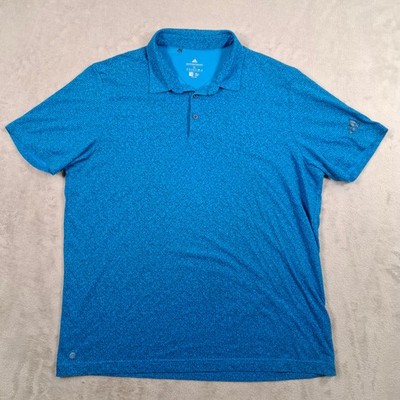 Adidas Polo Shirt Mens XL Blue Golf Parley Ocean Plastic Sports Casual Stretch
