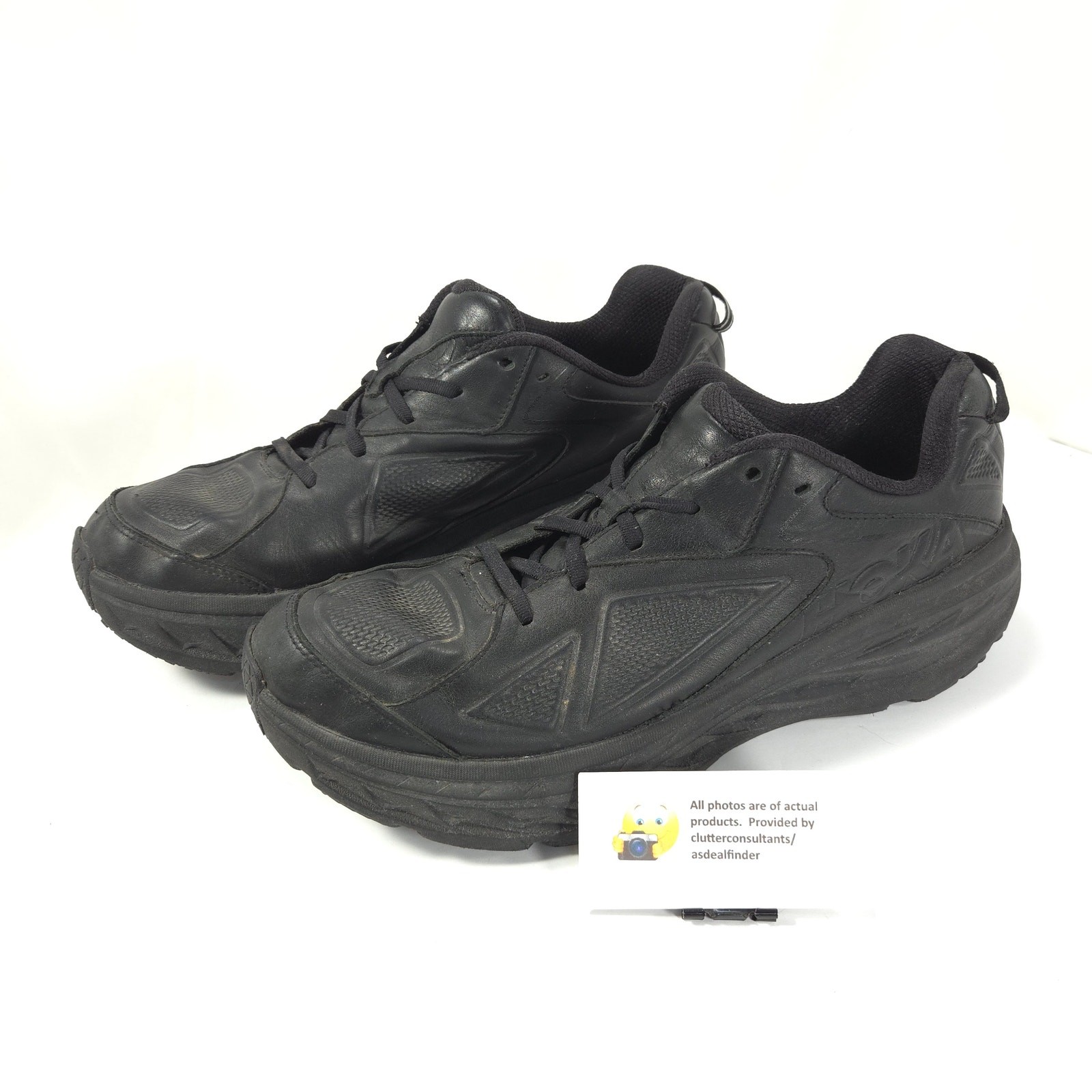 Hoka One One Bondi LTR Athletic Lace Up Running Shoe Mens Size 14 F27219J Black