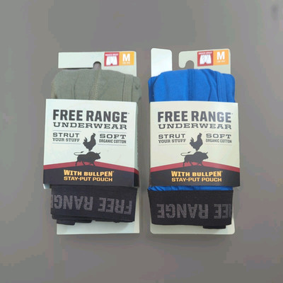 Duluth Trading Free Range Organic Cotton Men's Boxer Briefs - Lot Of 2 - Medium 