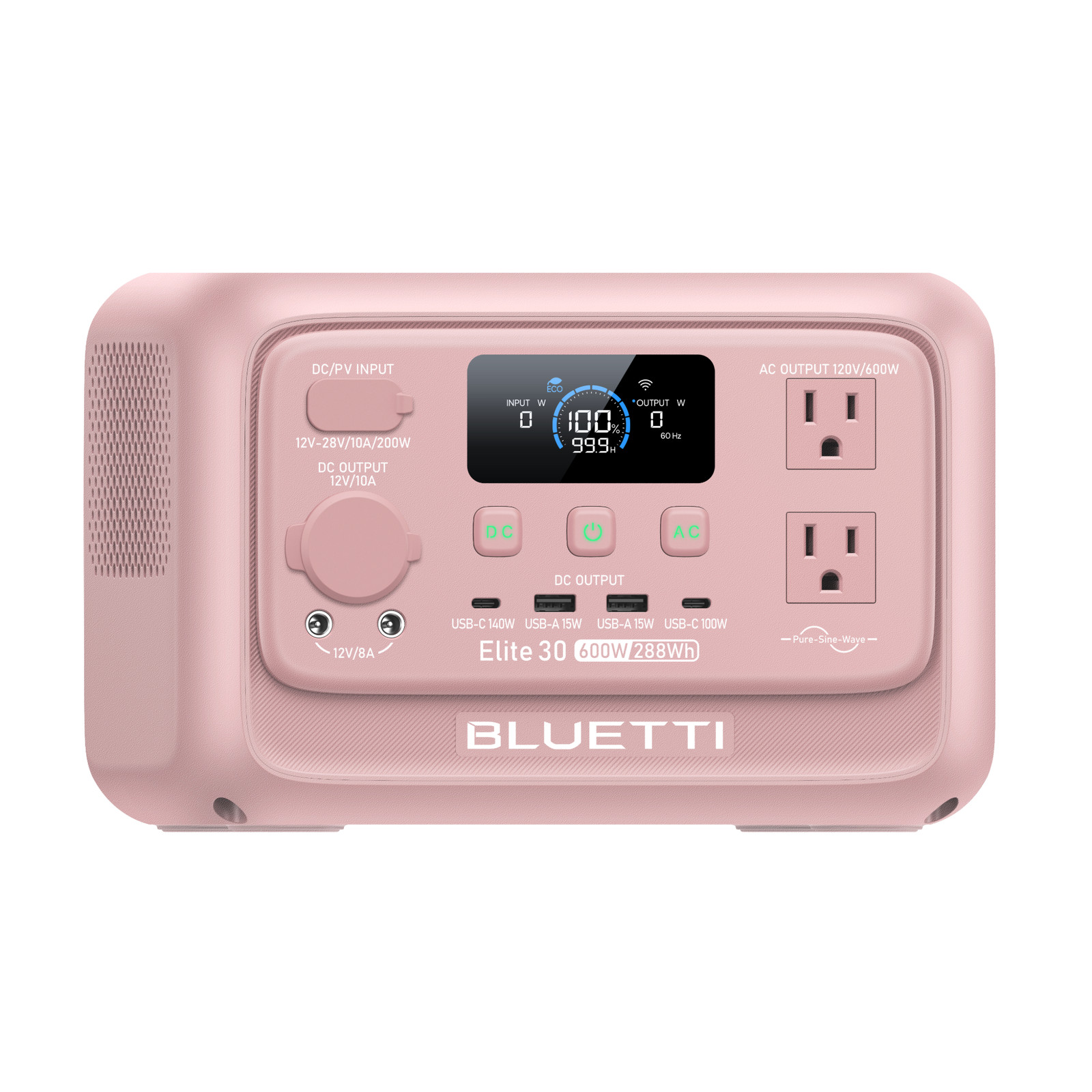BLUETTI Elite 30 V2 288Wh 600W Portable Power Station Generator for Trip Backup