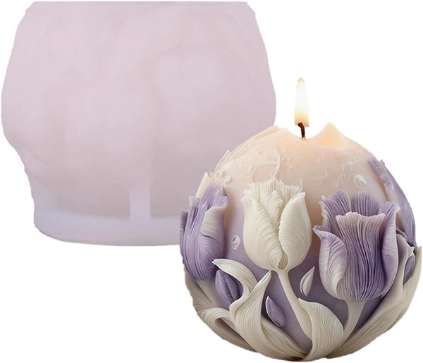 Kerzenformen Silikon,3D Silikonformen GießFormen,Kerzen Formen(C)-image