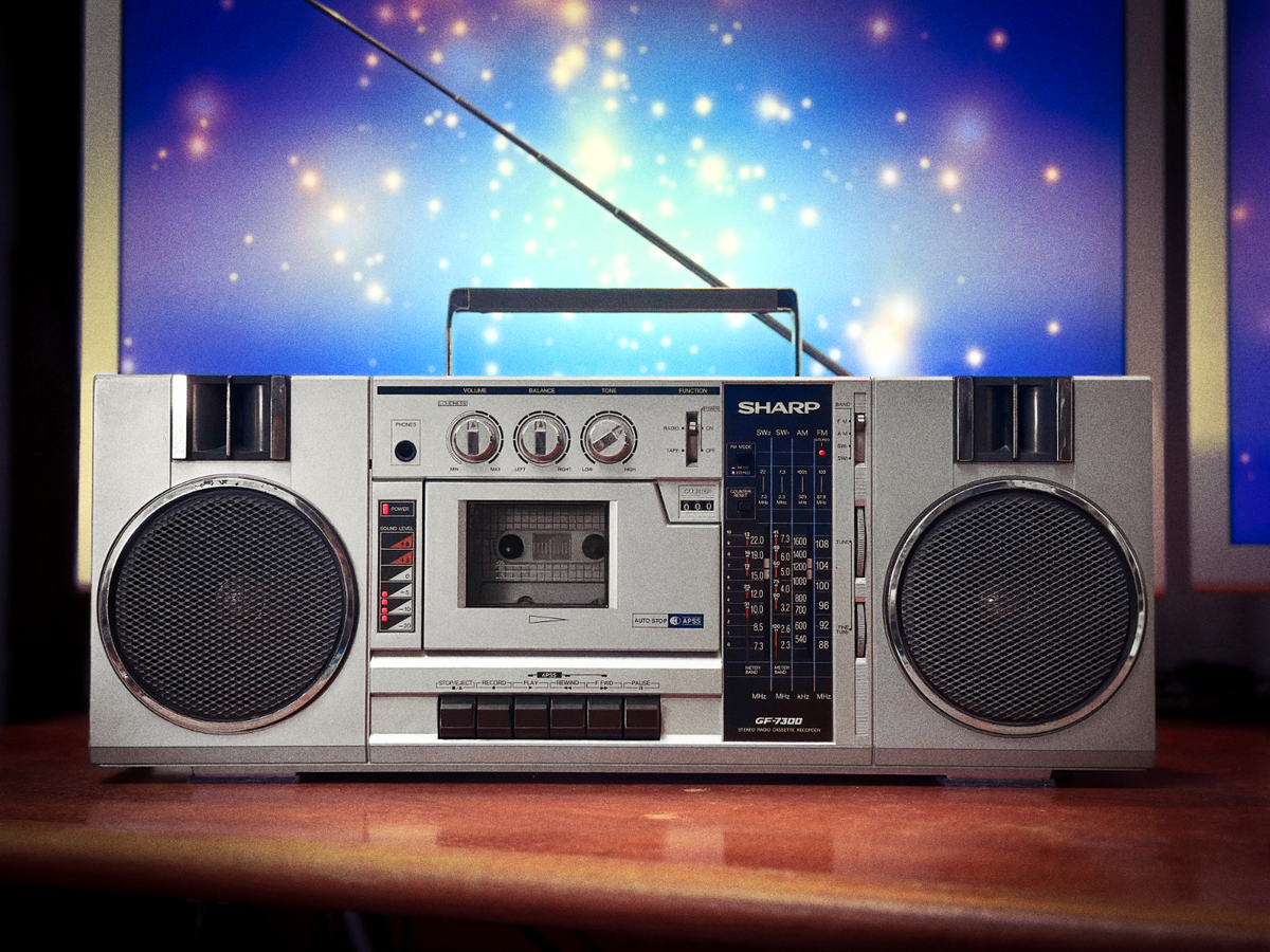 SHARP GF-7300 🌈RaRe🌈 Vintage Stereo Cassette Boombox | eBay