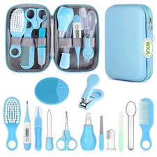 Baby Grooming Kit, Infant Safety Care Set with Hair Blue Kit