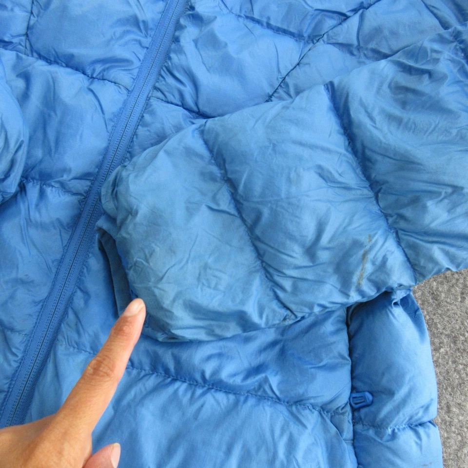 Marmot Jacket Mens Small Blue Hooded Insulated Puffer Quilted Zip Pockets Warm - Image 3 of 4