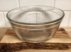 Vintage Anchor Mixing Bowl 1.5 Qt Clear Glass Oven Ware USA 1057