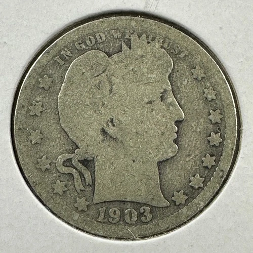 1903 25C Barber Quarter, Contains 0.1808oz of SILVER (87414)