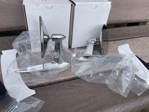 1x Pair Of American Classic Longbase Door Wing Mirrors Hot Rod Kit Car Ford Etc