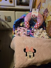Disney Baby Minnie Mouse Pink Embroidered Blanket Set for Girls