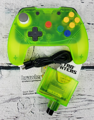 Retro Fighters Brawler64 Extreme Green Wireless Gamepad Limited Edition For N64