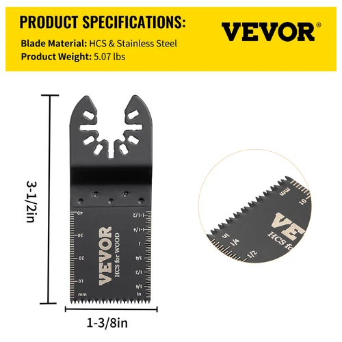 VEVOR Oscillating Multi Tool Saw Blades Multi Tool Blades 100PC for Wood Plastic - Picture 7 of 12