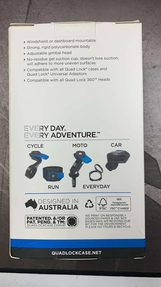 QUAD LOCK MOUNT SUCTION WINDSCREEN/ DASH MOUNT QLM-CAR-5 9348943024570 - Image 3 of 3