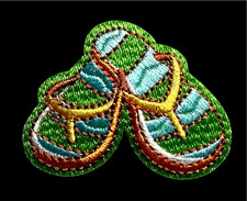 iron on patch applique flip flops 2 x 1+3/4 inch FREE SHIPPING