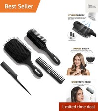 Hair Brush for Women and Men, 4Pcs Paddle Brush Detangling Brush Hair Comb Se...