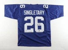 New York Giants Devin Singletary #26 autographed jersey with Beckett Cert. 