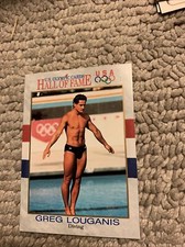 #50 Greg Louganis Swimming Hall of fame 1991 Impel  Olympic Card Cb6