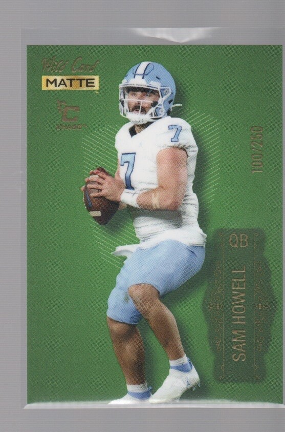 SAM HOWELL 2022 WILD CARD MATTE GREEN ROOKIE CARD #MB-98  /250