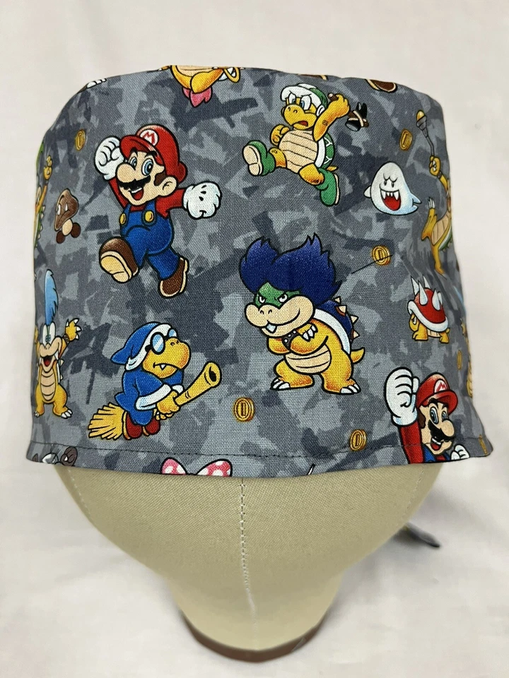 Men/Women Surgical Scrub Cap Lined Party Characters 100% Cotton - Image 4 of 4