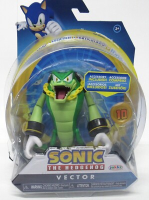 Jakks Sonic The Hedgehog 4.5'' Vector With Power Super Coin Ring 2022 5''