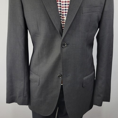 H&M Marzotto 110s Men's Sport Coat Blazer Two Button CH BLACK Wool 42L - Picture 6 of 14