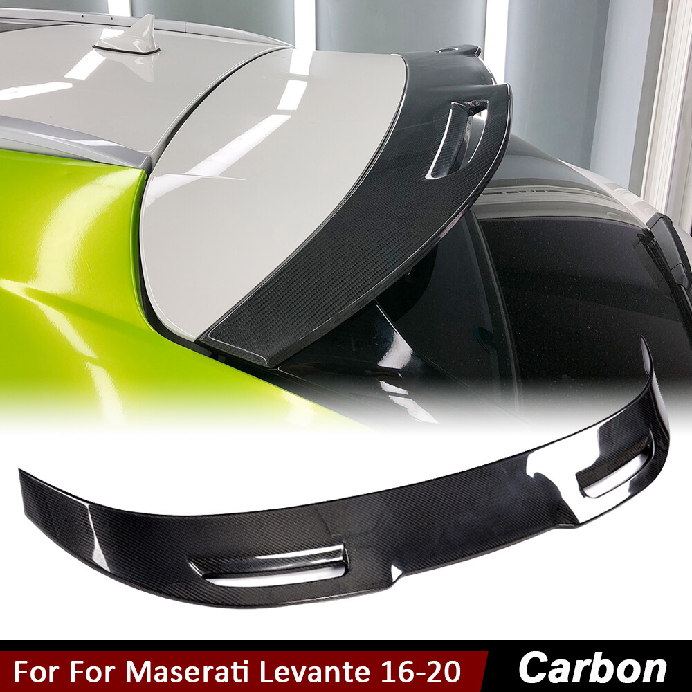 For Maserati Levante 2016-2020 Carbon Fiber Rear Roof Spoiler Window Wing Lip