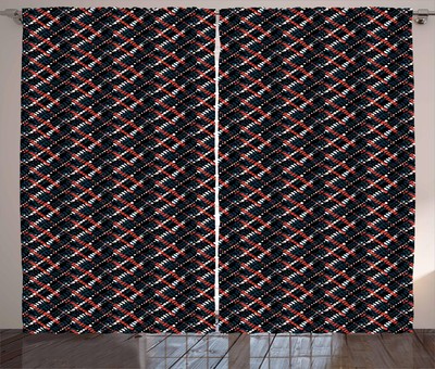 Vivid Oriental Curtains 2 Panel Set Decoration 5 Sizes Window Drapes