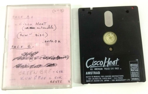 Jeu Cassette Amstrad 'Cisco Heat' Référence B21 - Bon état, Pour Console Amstrad CPC