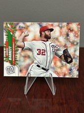 2020 Topps Holiday Metallic SP Snowflake Aaron Barrett #HW189 Nationals