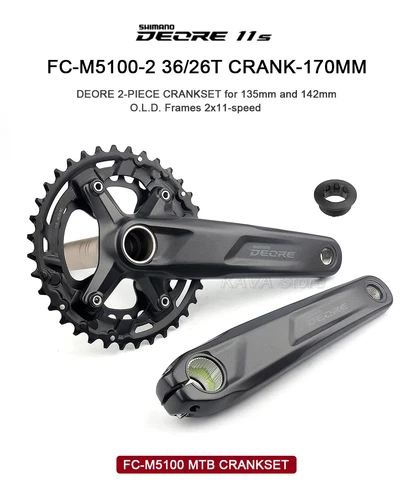 MTB Fahrrad Kurbelgarnitur 170/175mm Kurbelarm 32T/34T/36-26T Kettenblatt 11/12-fach - Bild 15 von 29