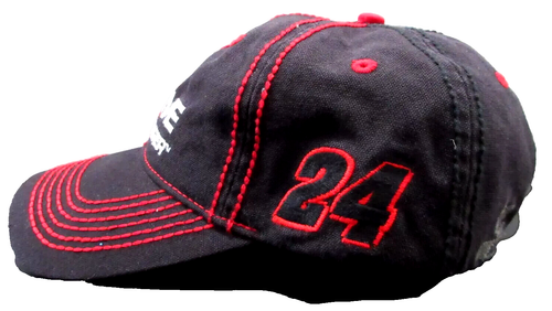 Nascar Hat Cap Strap Back Black Red Jeff Gordan Racing Team AARP - Picture 4 of 8