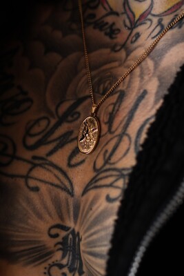 Saint Michael Pendant, Men Necklace, Religious Necklace, Protection Necklace